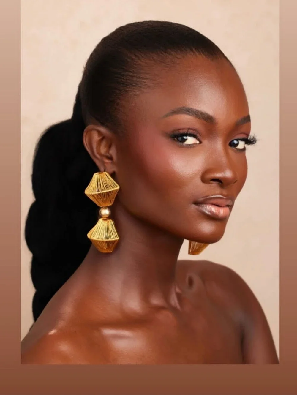 NITA KHOI Gold Geometric Drop Earrings - Women Jewelry BRAND NEW - Picture 1 of 3